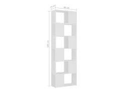 Estantería divisor de espacios blanco 60x24x186 cm