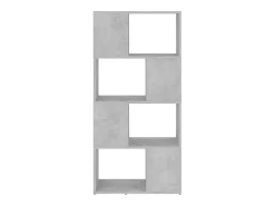 Estantería divisor de espacios gris hormigón 60x24x124,5 cm