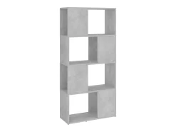 Estantería divisor de espacios gris hormigón 60x24x124,5 cm