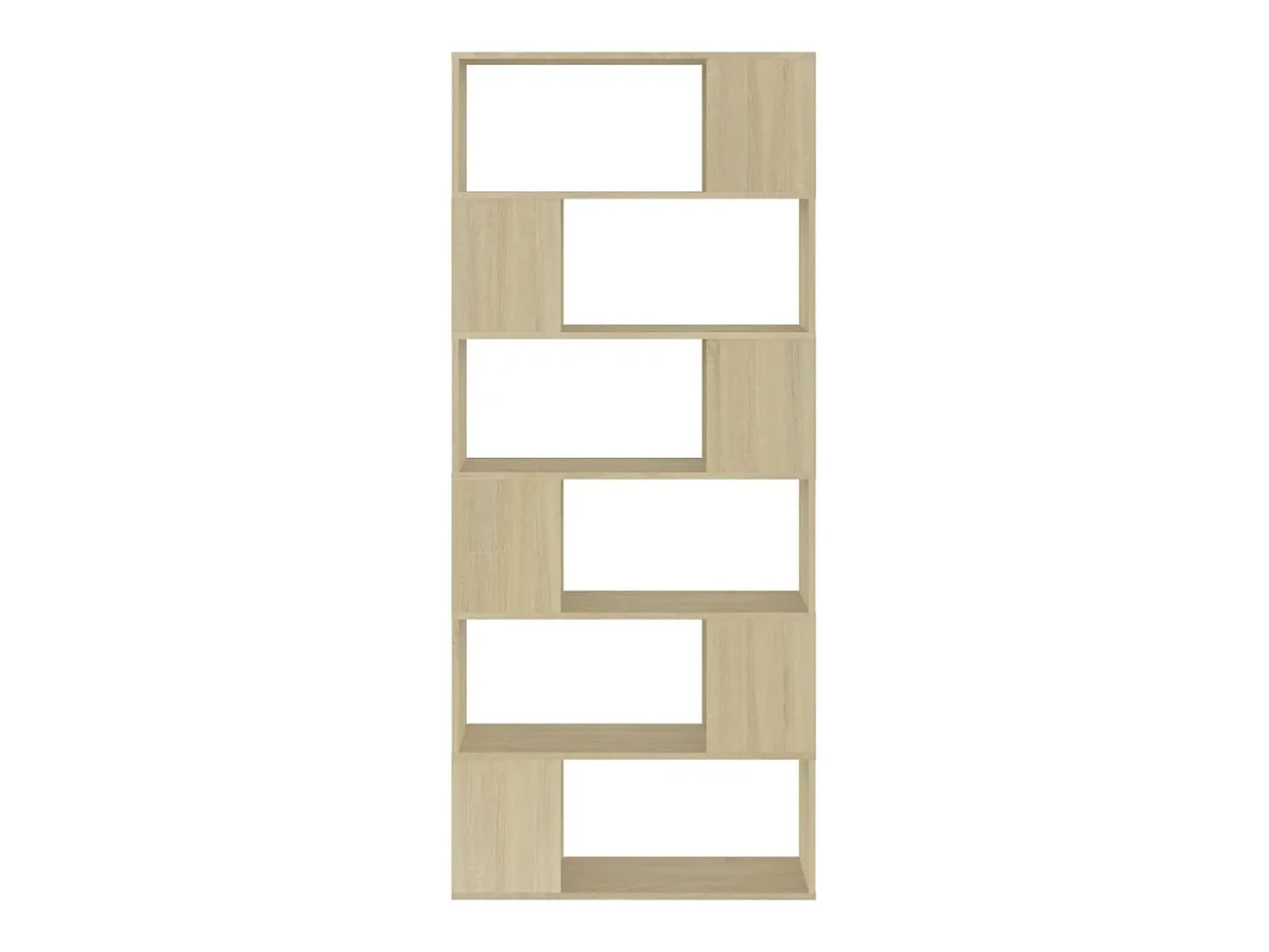 Estantería divisor de espacios contrachapada roble 80x24x186 cm