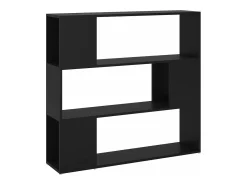 Estantería divisor de espacios negro 100x24x94 cm