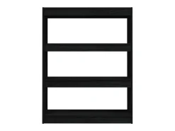 Estantería divisor de espacios madera pino negro 100x30x103 cm