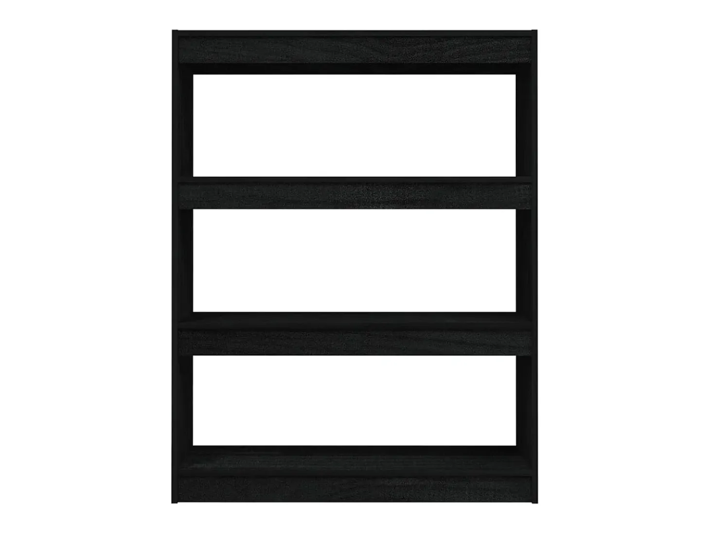 Estantería divisor de espacios madera pino negro 100x30x103 cm