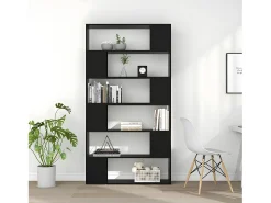 Estantería divisor de espacios negro 100x24x188 cm