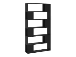 Estantería divisor de espacios negro 100x24x188 cm