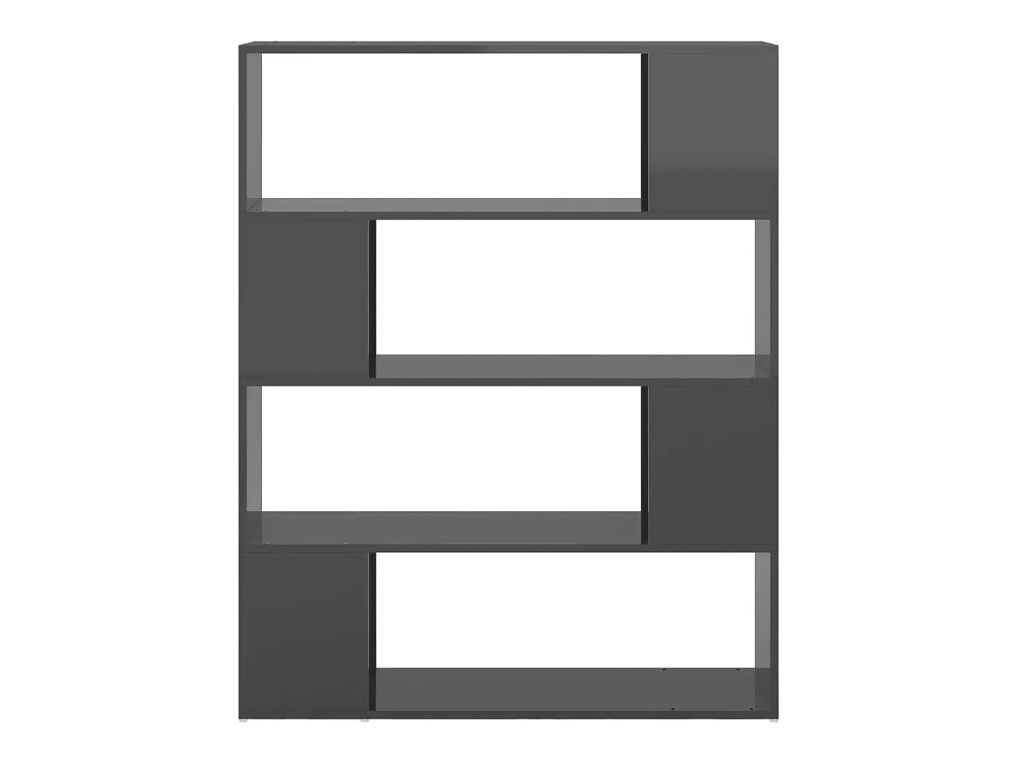 Estantería divisor de espacios gris con brillo 100x24x124 cm