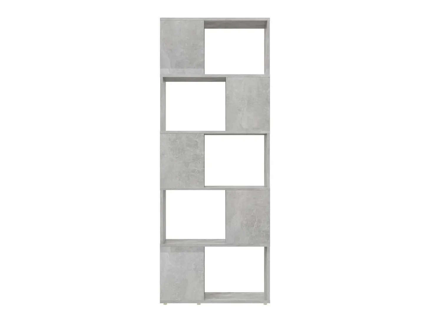 Estantería divisor de espacios gris hormigón 60x24x155 cm