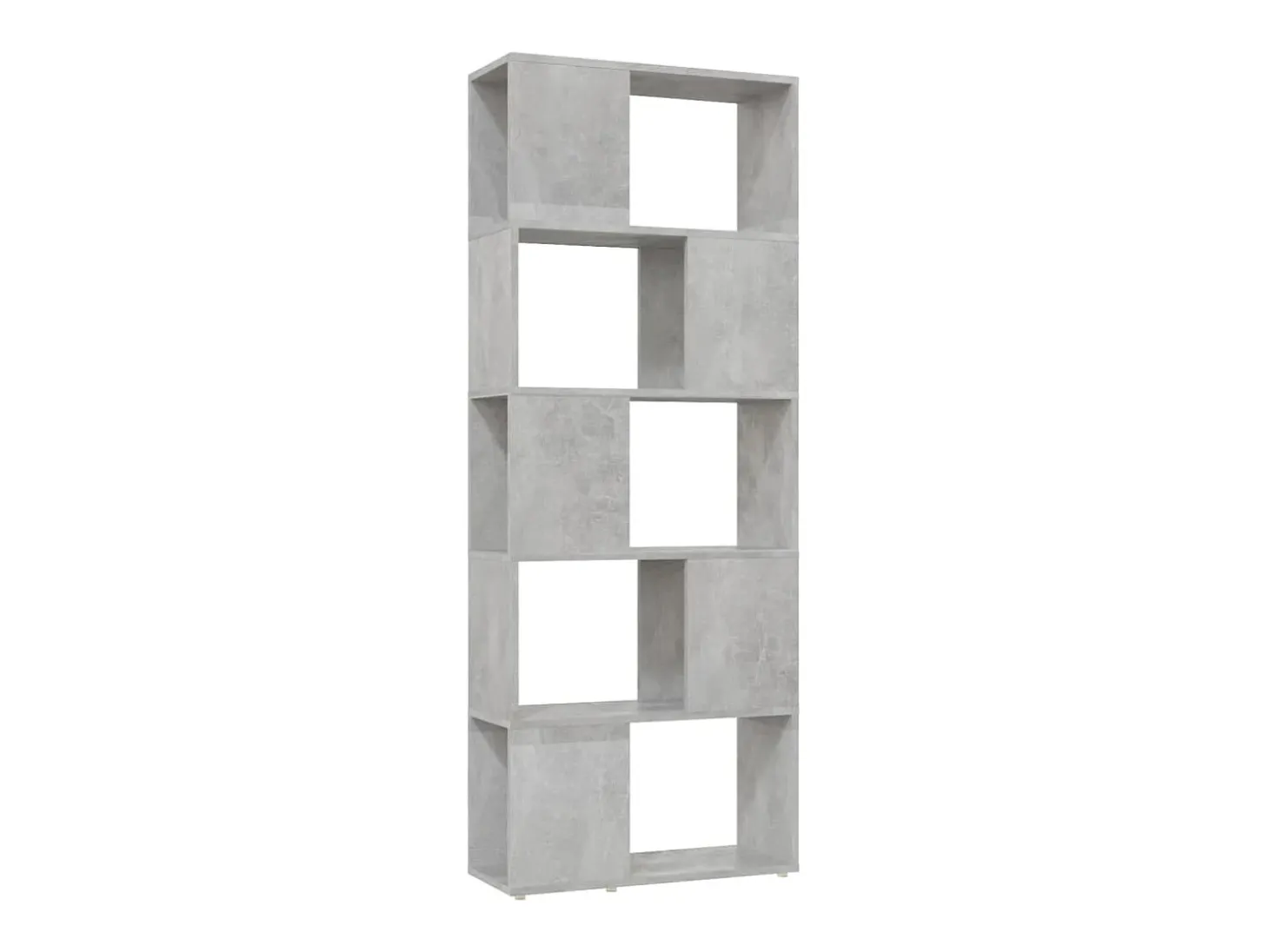 Estantería divisor de espacios gris hormigón 60x24x155 cm