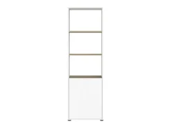Estantería Dormitorio Juvenil Boreal Blanco Mate/Roble Japonés 50x205x40 cm