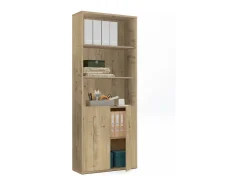 Estantería-1 dos puertas acabado roble gold, 196.5 cm(alto)75.5 cm(ancho)33 cm(fondo)..