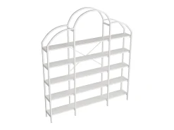 Estantería en forma de nube con 5 baldas - MDF y metal - Blanco