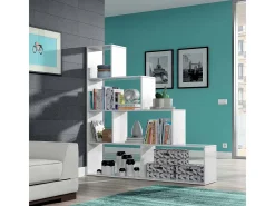 Estantería escalonada 6 compartimentos - A145 cm - Klum