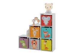 Estantería escalonada blanco 107.2x29x107.8