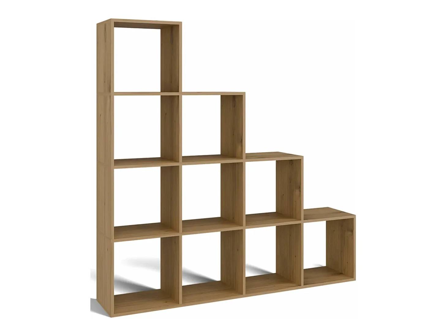 Estantería escalonada con 10 estantes - Roble Artesanal - 153 cm - STEPI