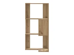 Estantería esquina 3 niveles madera roble artisan 50x50x102 cm