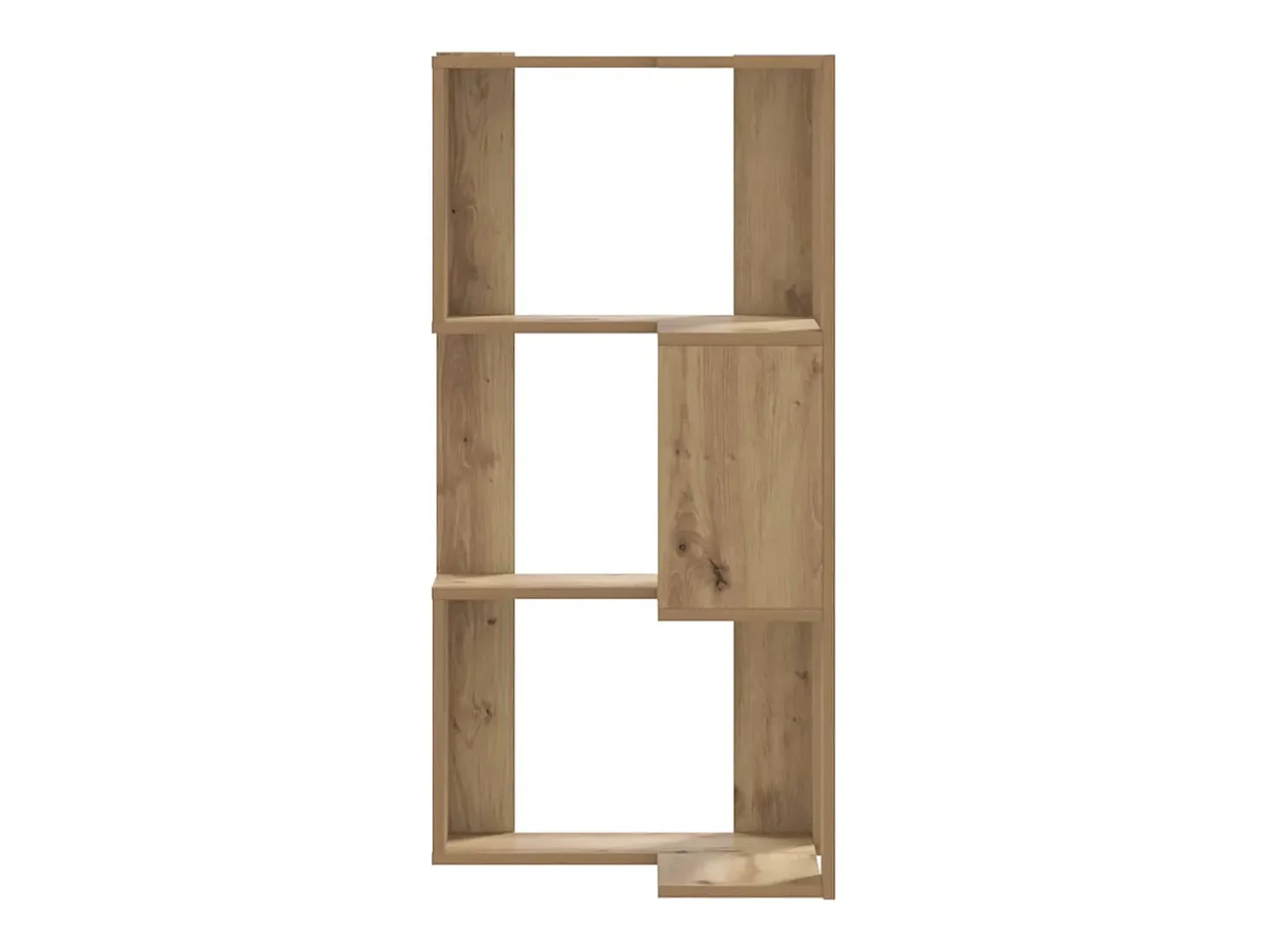 Estantería esquina 3 niveles madera roble artisan 50x50x102 cm