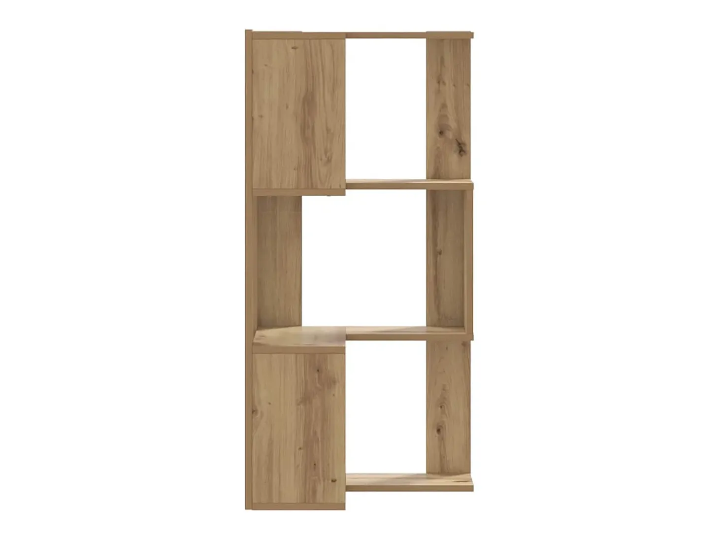 Estantería esquina 3 niveles madera roble artisan 50x50x102 cm