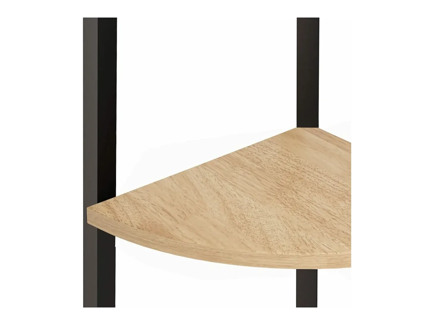 Estantería esquina 5 niveles marrón claro negro 45,5x31,5x180cm