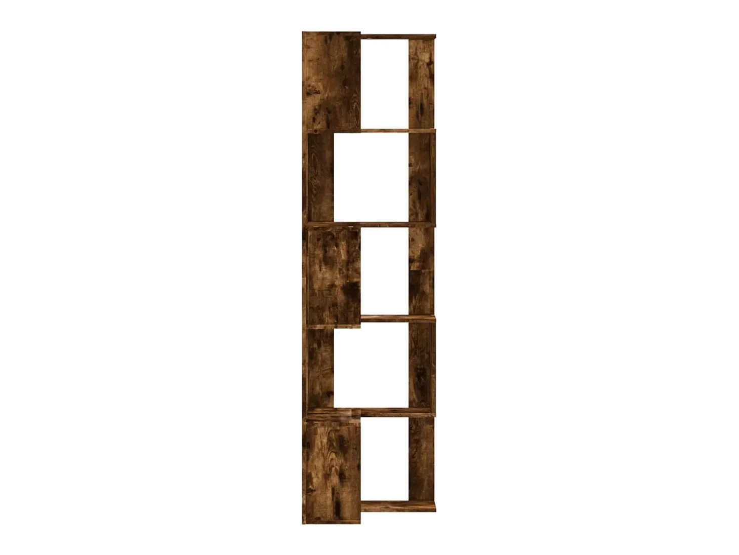 Estantería esquina 5 niveles madera roble ahumado 50x50x179 cm