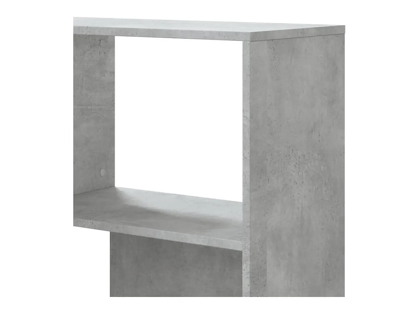 Estantería esquina 4 niveles madera gris hormigón 85x85x140 cm