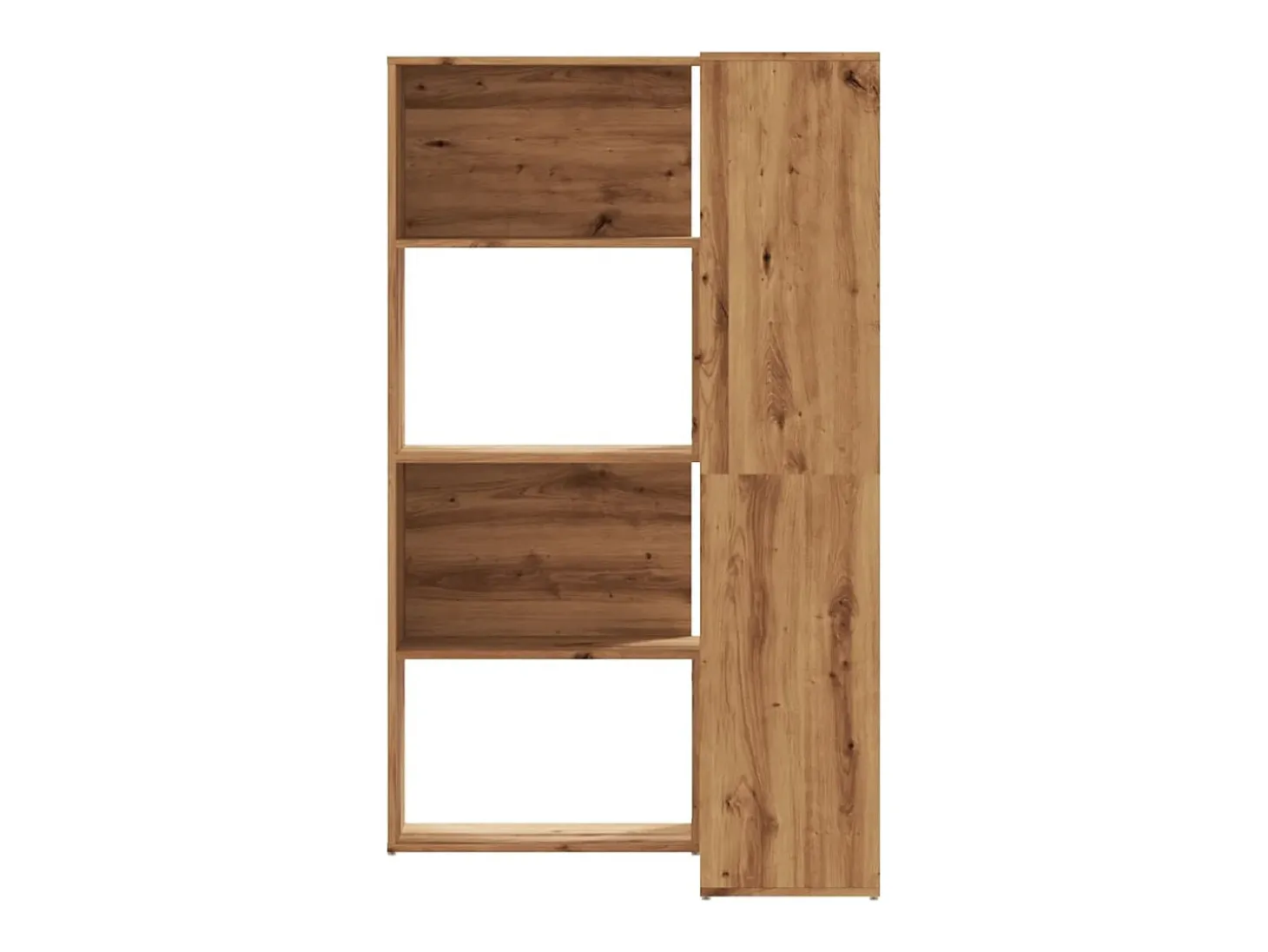 Estantería esquina 4 niveles madera roble artisan 85x85x140 cm