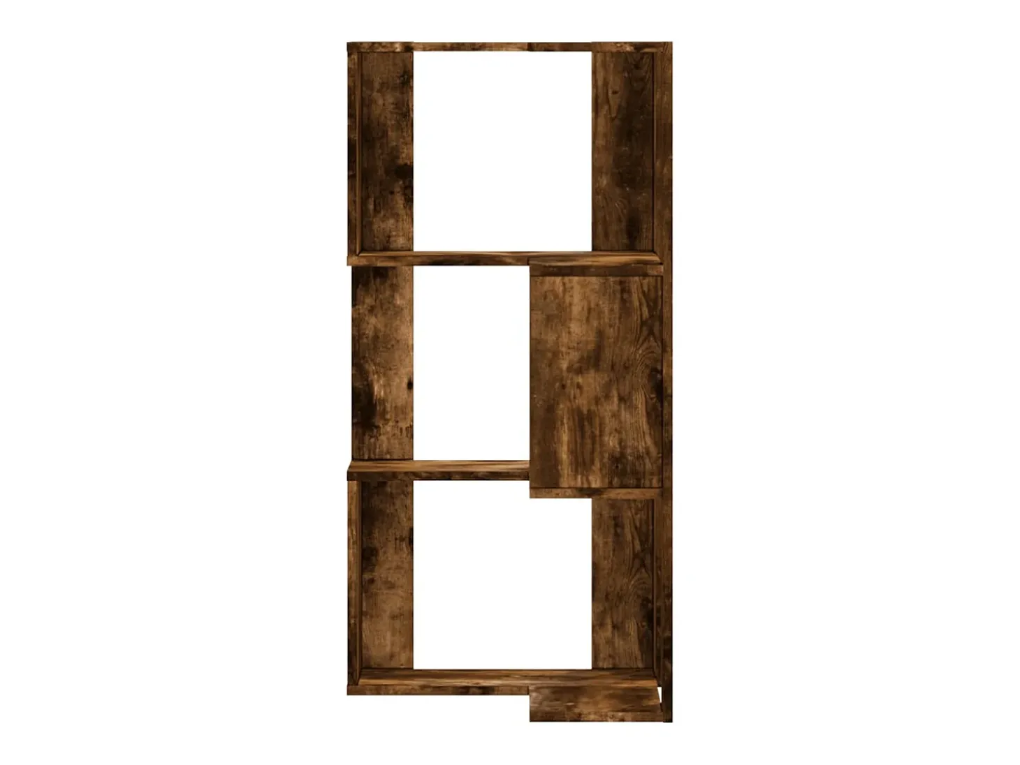 Estantería esquina 3 niveles madera roble ahumado 50x50x102 cm