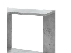 Estantería esquina 3 niveles madera gris hormigón 50x50x102 cm