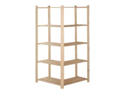 Estantería esquinera de 5 niveles organizador de almacenaje estantería para cocina salón sótano interior 170 cm pino 02_0000624