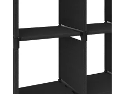 Estantería expositora 12 cubos Negro 103x30x141 cm Tela