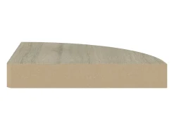 Estantería flotante de esquina roble 25x25x3,8 cm MDF