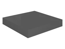 Estantería flotante de pared 2 piezas Gris Brillo 23x23,5x3,8 cm MDF