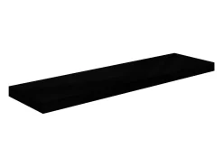 Estantería flotante de pared 4 piezas Negro Brillo 90x23,5x3,8 cm MDF