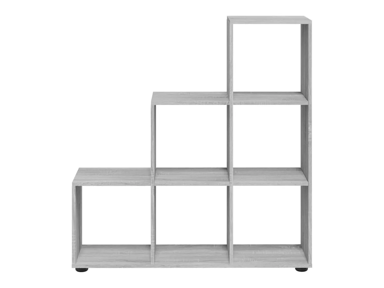 Estantería forma de escalera madera contrachapada gris Sonoma