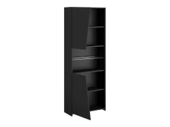 Estantería Gaming con LED negro 6 estantes moderna 180x67x28 cm