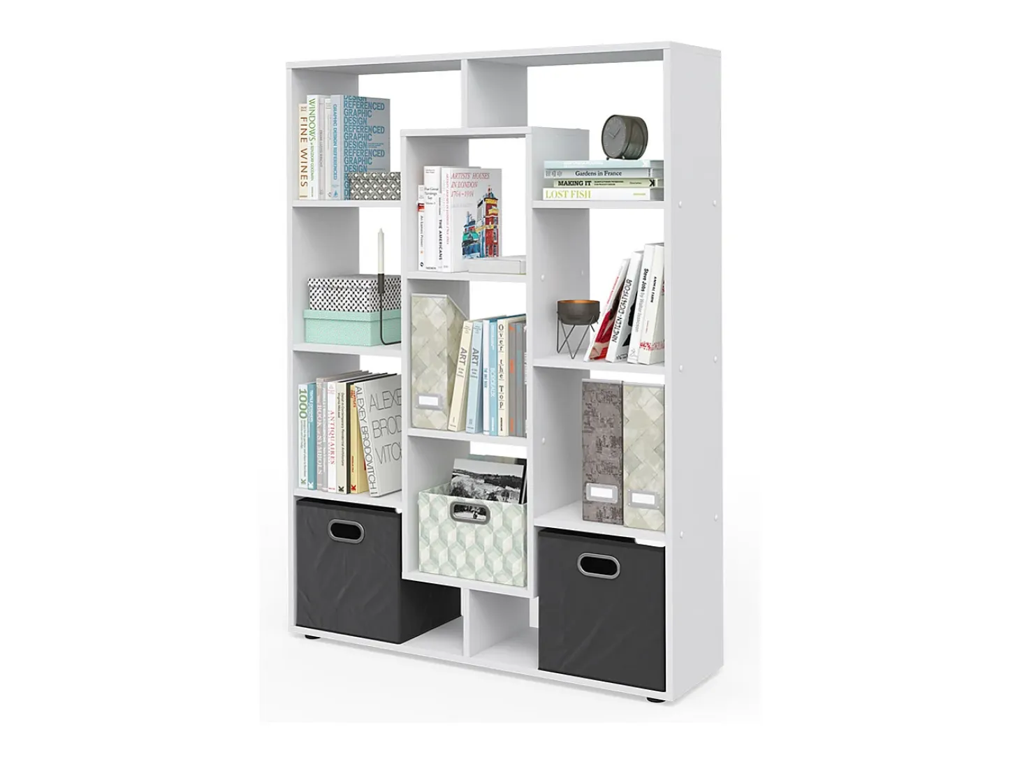 Estantería giratoria blanco 107.2x29x143