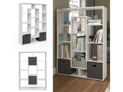 Estantería giratoria blanco 107.2x29x143
