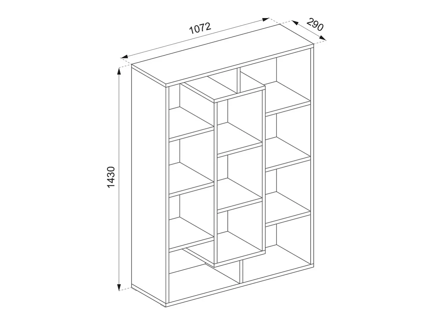 Estantería giratoria blanco 107.2x29x143