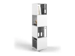 Estantería giratoria blanco 35.2x35.2x144.2