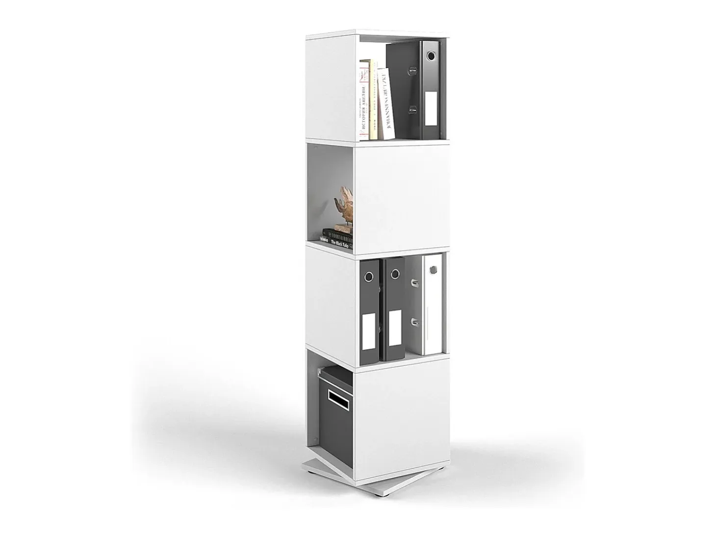 Estantería giratoria blanco 35.2x35.2x144.2