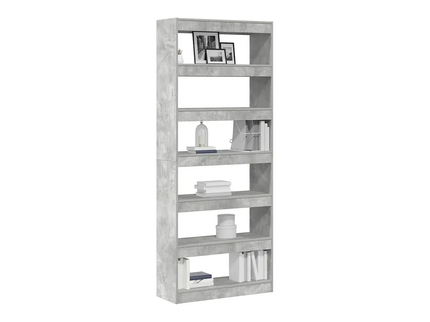 Estantería Gris hormigón 80 x 30 x 198 cm Madera contrachapada
