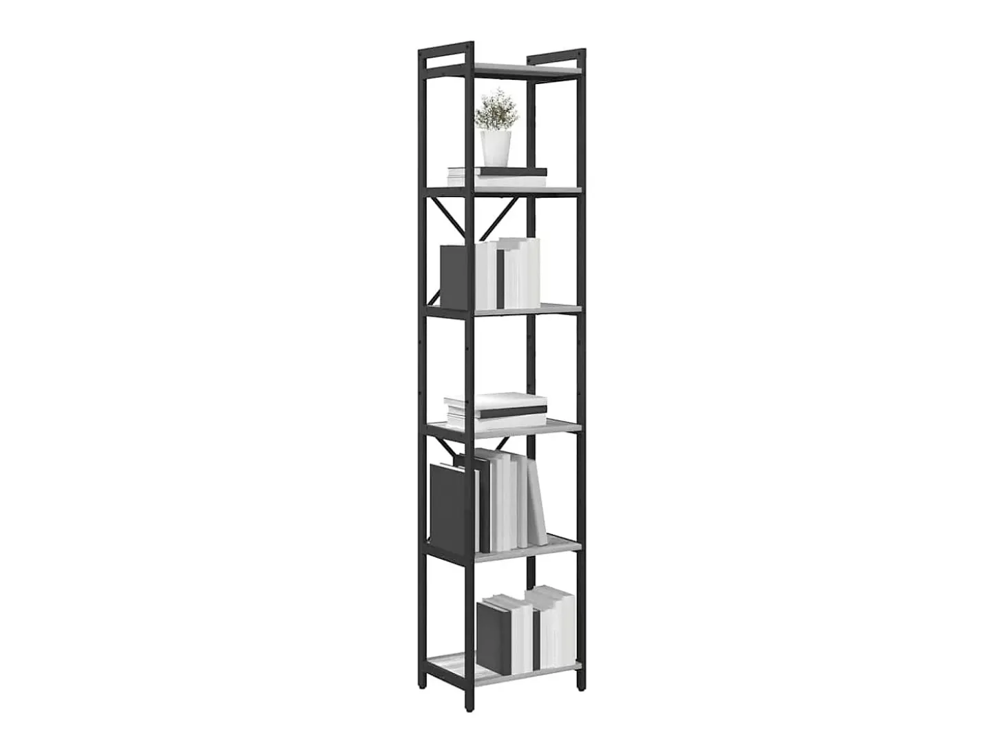 Estantería Gris sonoma 40 x 30 x 188 cm Madera contrachapada