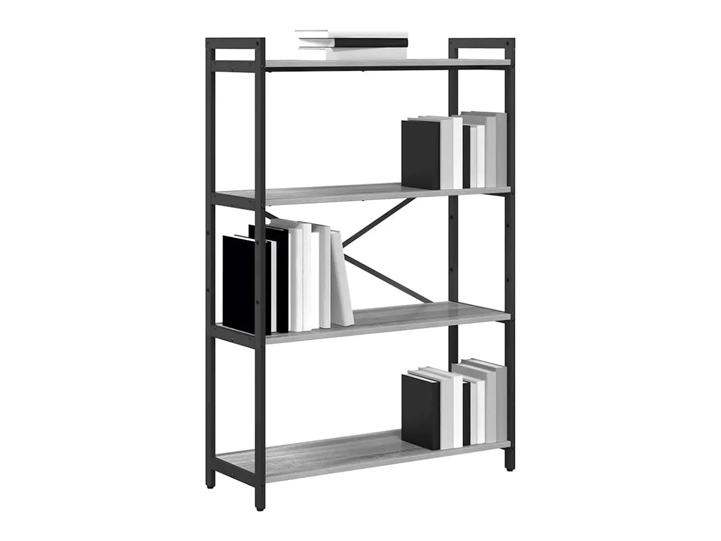 Estantería Gris sonoma 80 x 30 x 118 cm Madera contrachapada