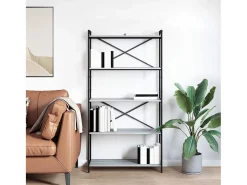 Estantería Gris sonoma 80 x 30 x 153 cm Madera contrachapada