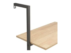 Estantería inclinada 5 niveles marrón claro negro 64x35x185 cm