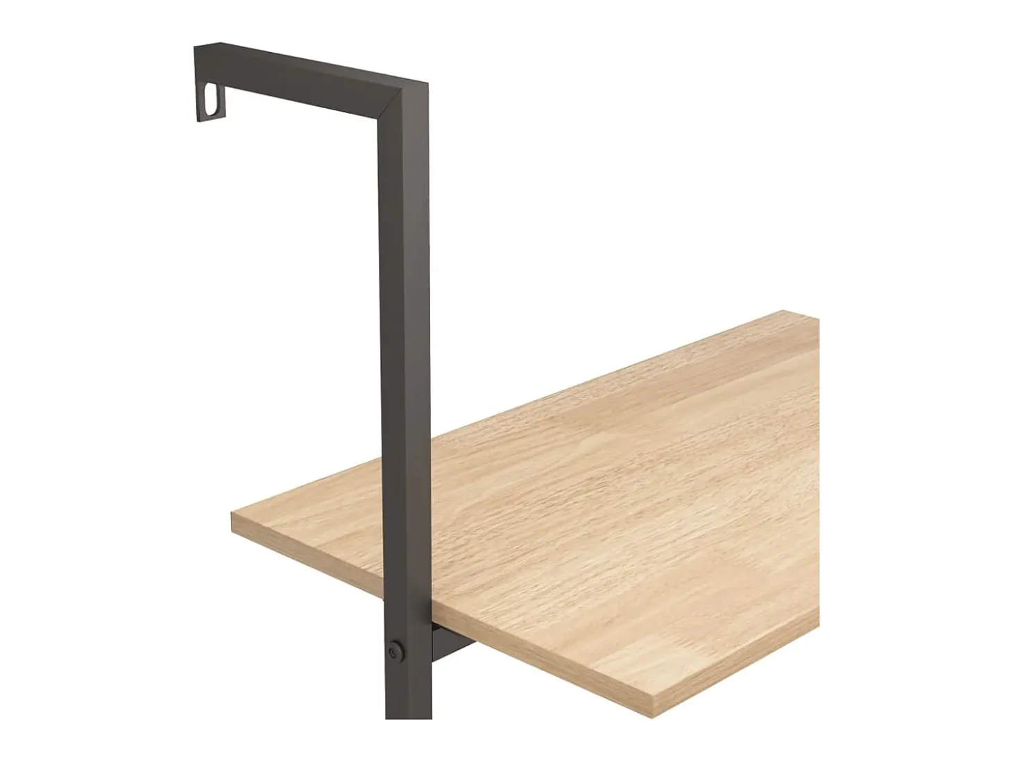 Estantería inclinada 4 niveles marrón claro negro 64x35x152,5cm