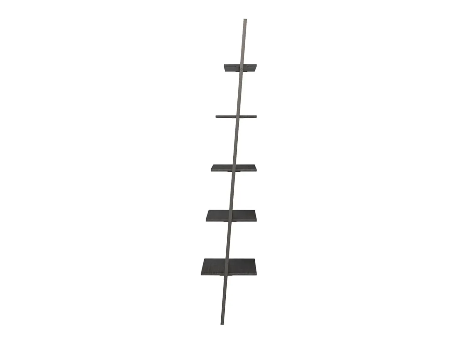 Estantería inclinada de 5 baldas negro 64x34x185,5 cm