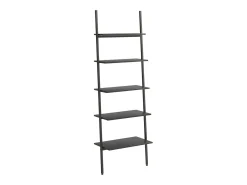 Estantería inclinada de 5 baldas negro 64x34x185,5 cm ES754890