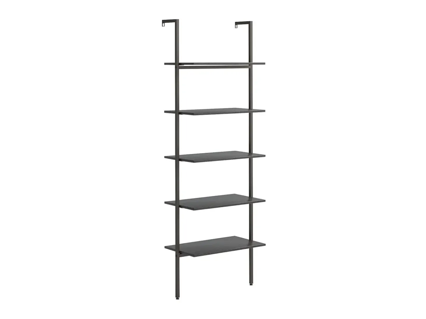 Estantería inclinada de 5 baldas negro 64x35x185 cm ES996681