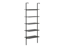 Estantería inclinada de 5 baldas negro 64x35x185 cm ES996681