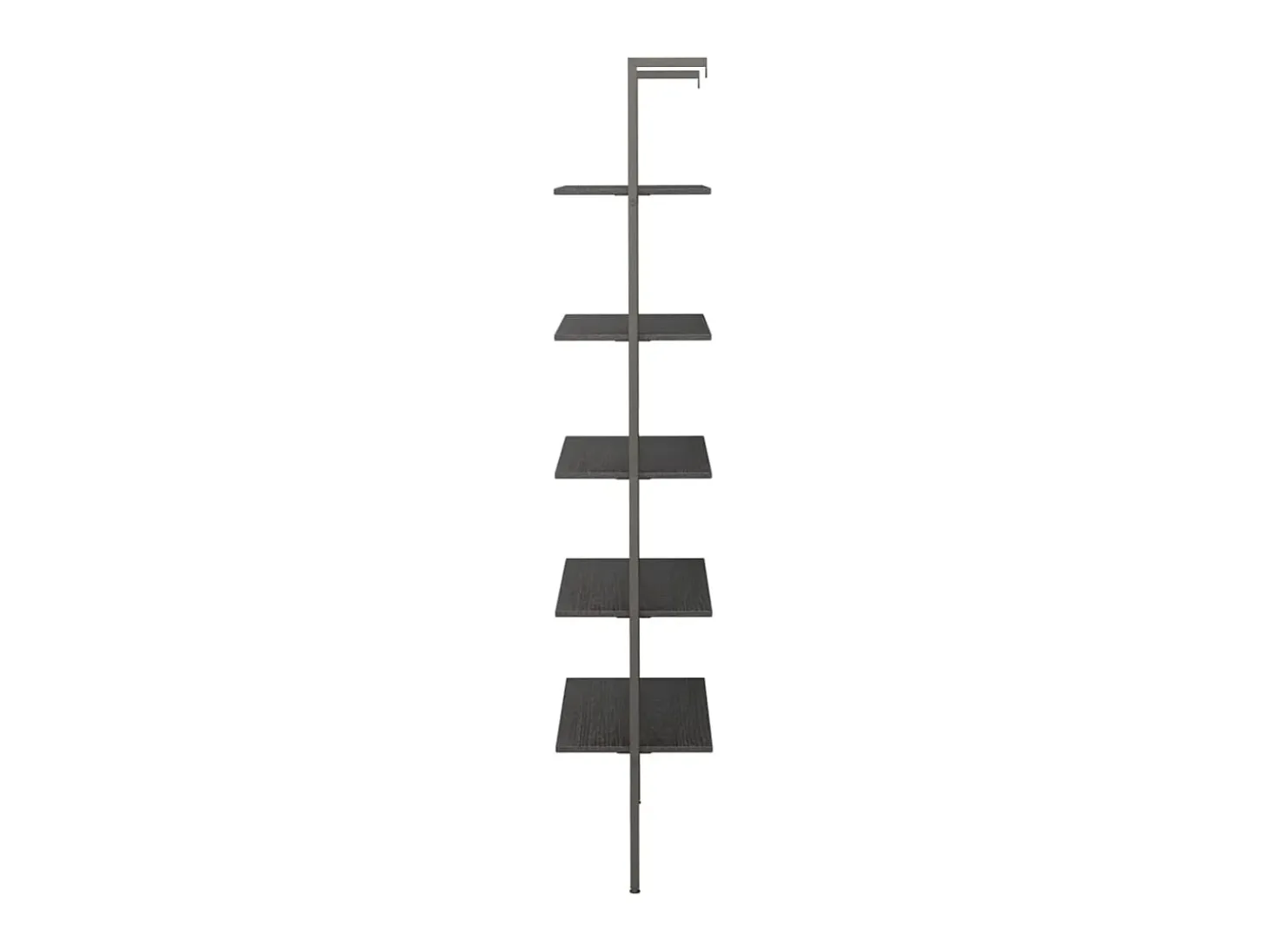 Estantería inclinada de 5 baldas negro 64x35x185 cm ES996681